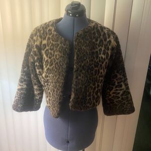 Vintage Faux Fur Leopard Coat